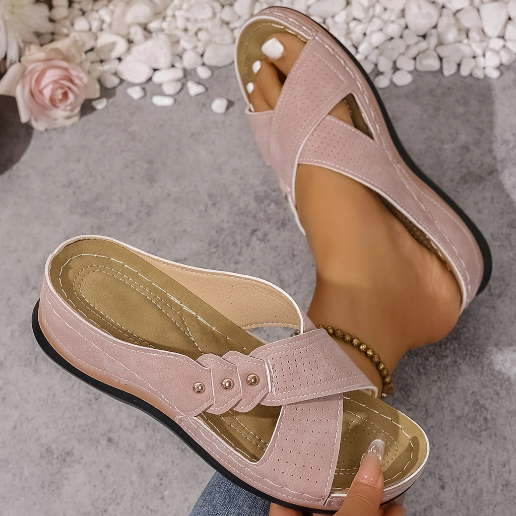 Marlene | Gevoerde Comfort Wedge Sandalen
