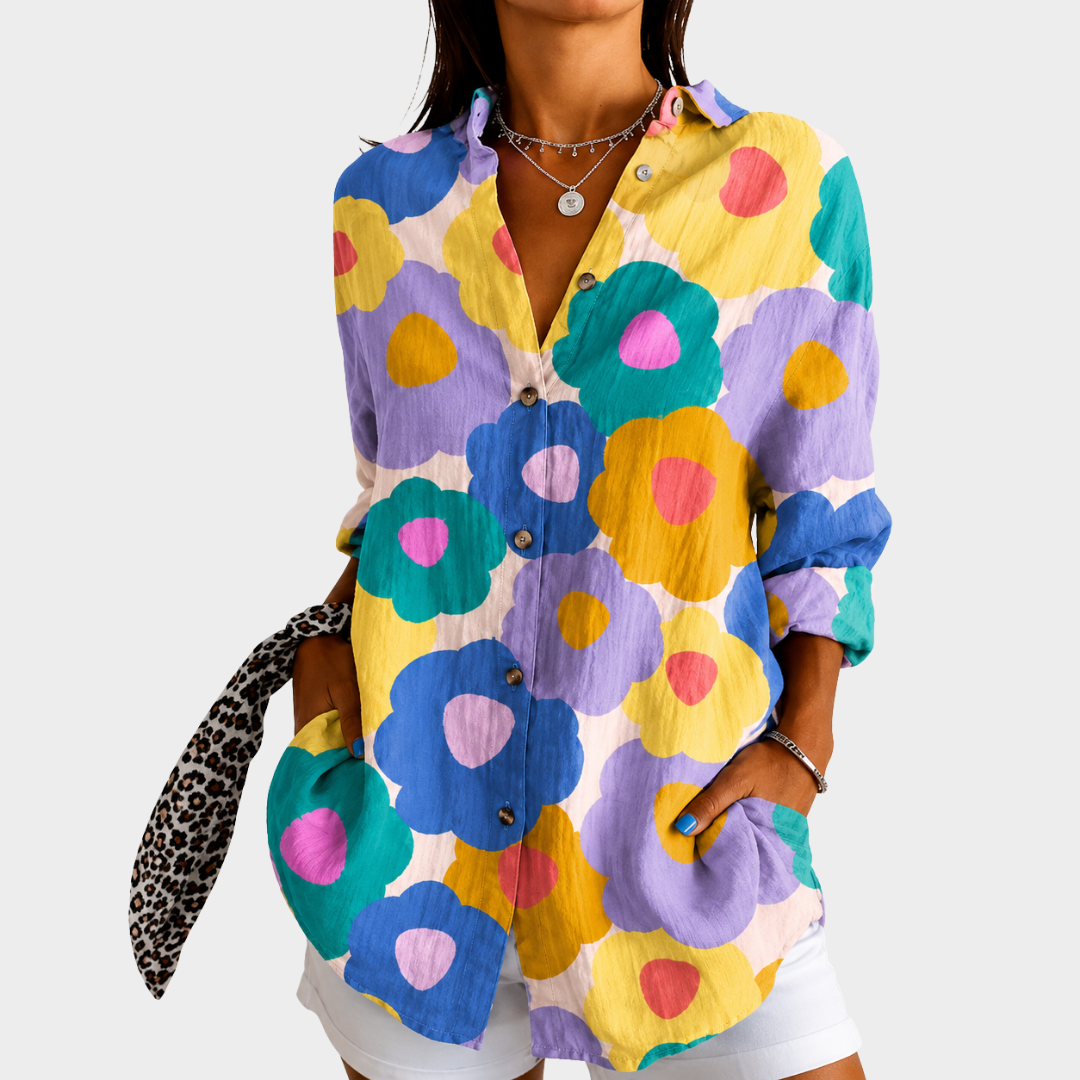 AMELIA | PASTEL BLOEM TUIN BLOUSE