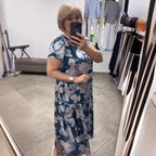 EVANGELINE | FLODALE MAXI JURK MET LAAGJES
