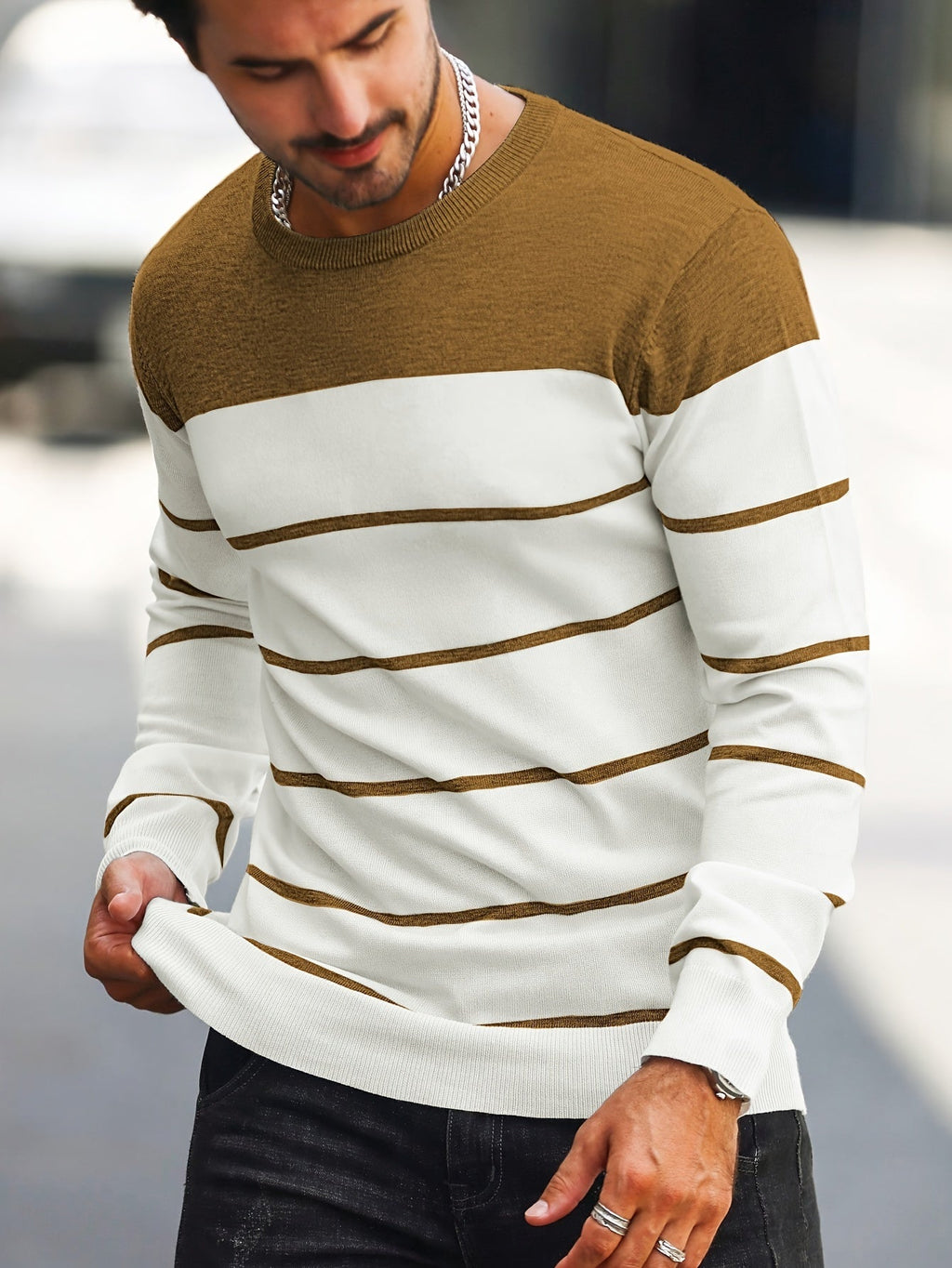 Bennington | Klassieke Gestreepte Crewneck Trui