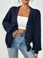 Winifred | Ontspannen Knopen-Voorkant Cardigan