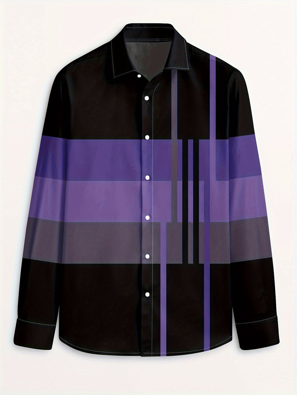 Nathan | Verfijnde Colorblock Overhemd met Knopen
