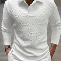 Calvin | Textured Long-Sleeve Polo Shirt
