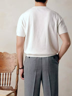 Emerson | Verfijnde Crew-Neck Korte Mouw Top