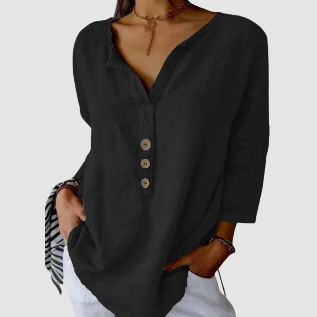 Melisa™ Casual Katoenen & Linnen Blouse
