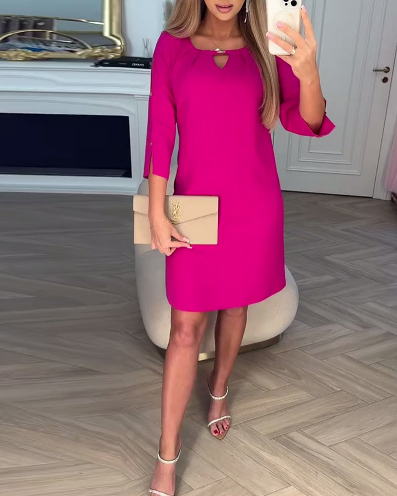 SABRINA | ELEGANTE CUTOUT DETAILS MIDI JURK