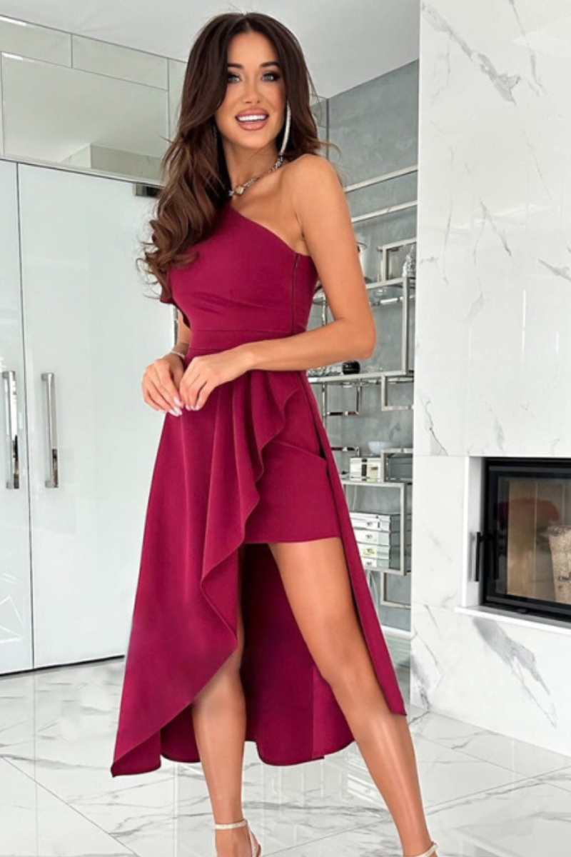 TARA | ÉÉN-SCHOUW ASYMMETRISCHE HI-LOW JURK