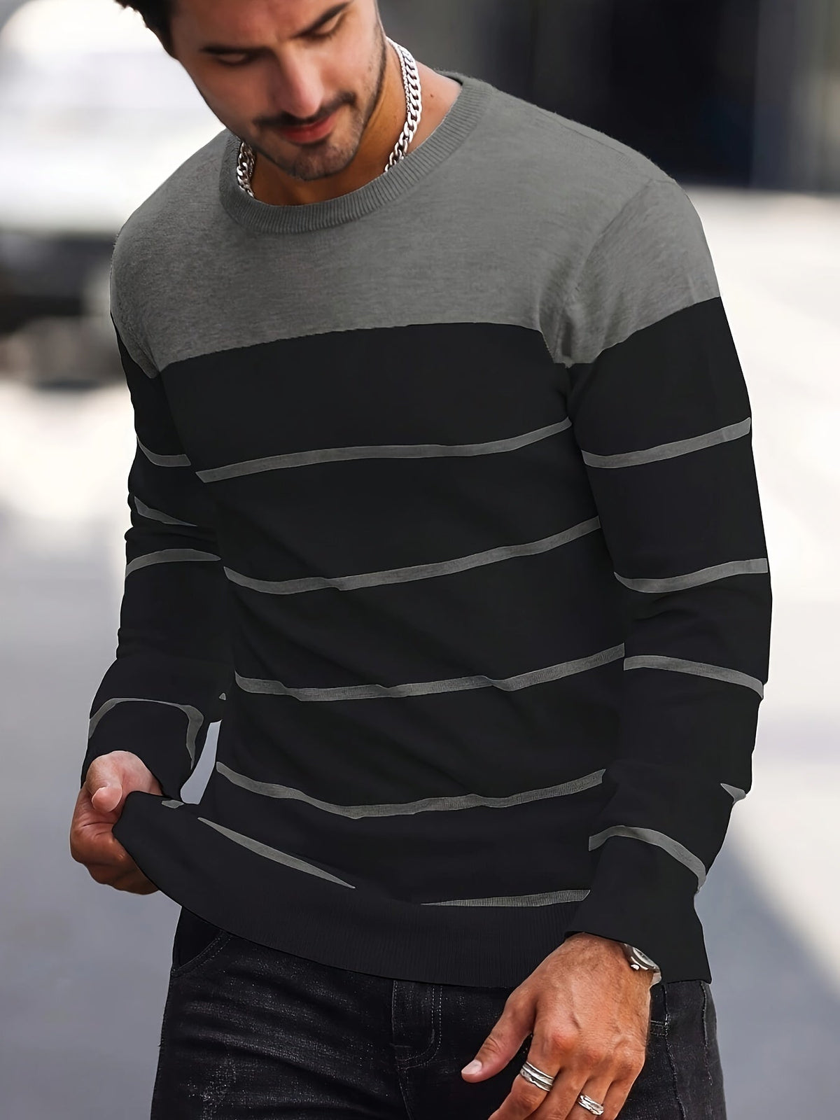Bennington | Klassieke Gestreepte Crewneck Trui