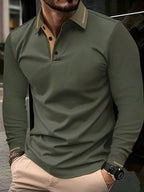 Emerson | Verfijnde Lange Mouwen Polo Shirt