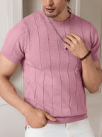 Landon | Geribbelde Korte Mouwen Top
