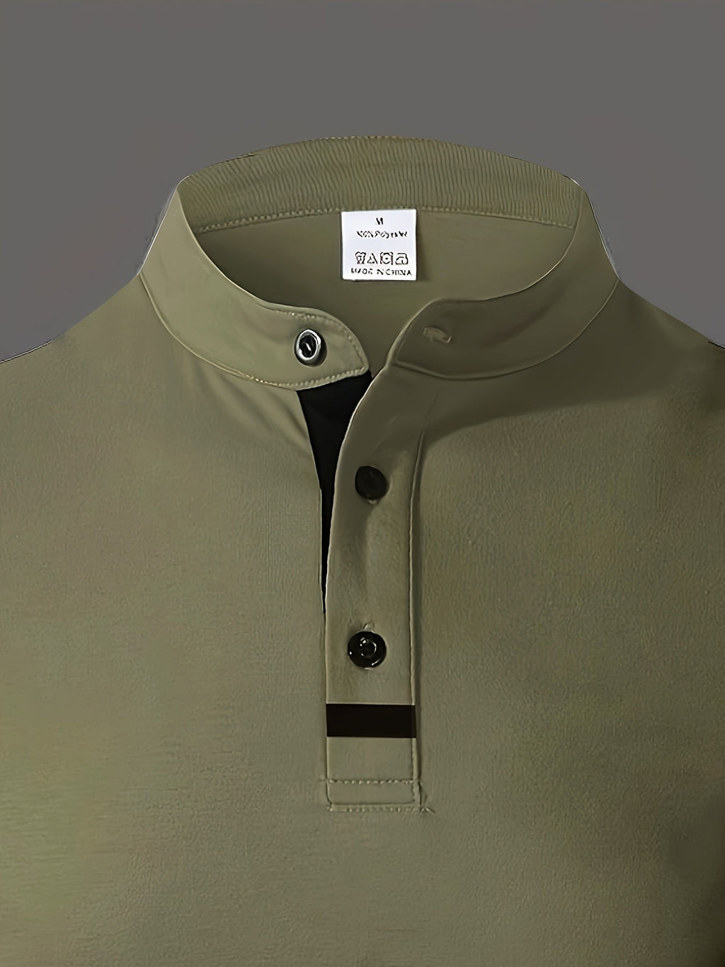 Gareth | Verfijnde Lange Mouwen Henley Shirt