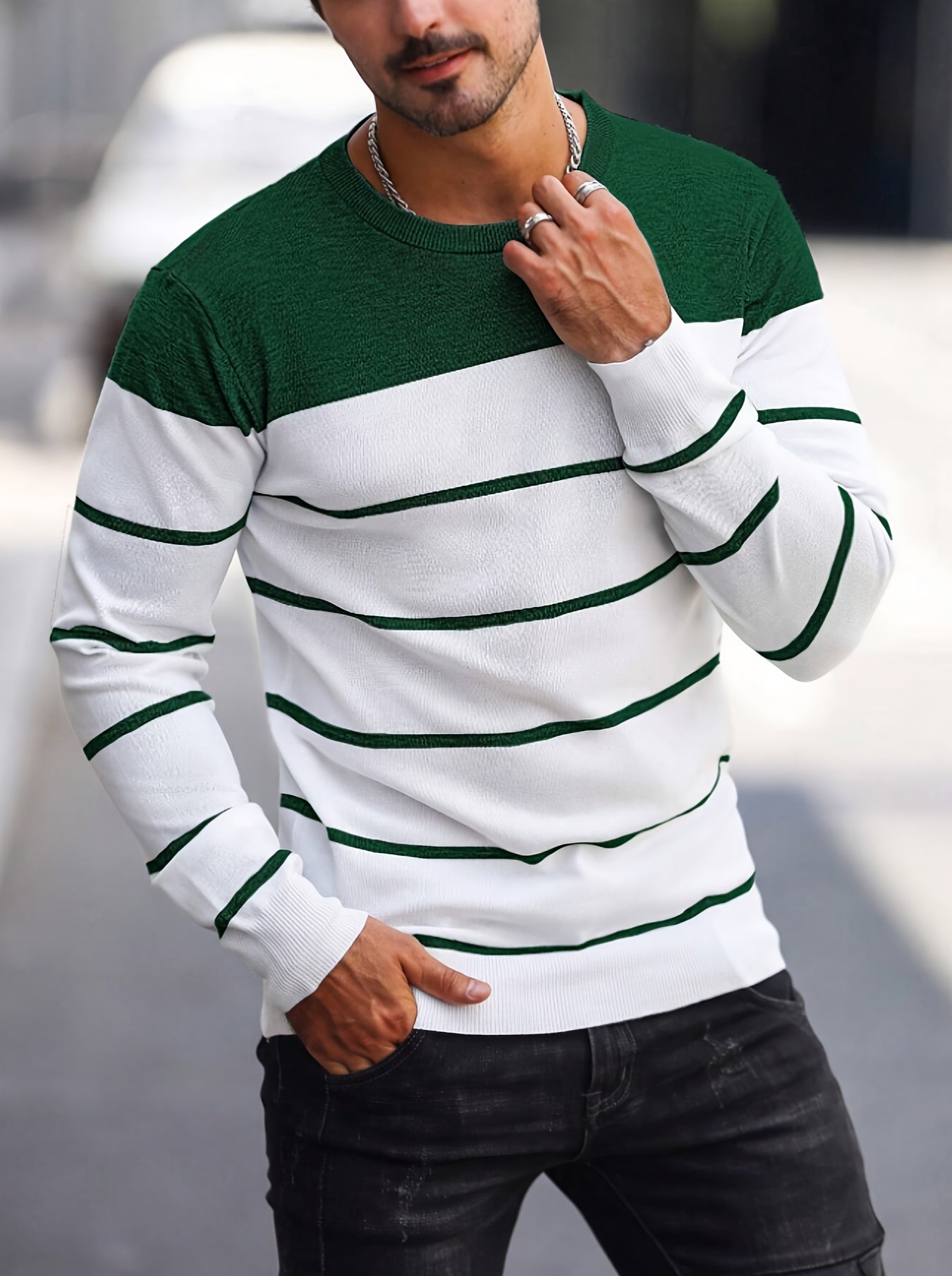 Bennington | Klassieke Gestreepte Crewneck Trui
