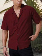 Elias | Textured Camp-Collar Shirt