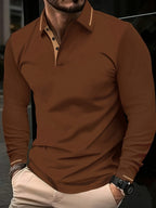 Emerson | Verfijnde Lange Mouwen Polo Shirt