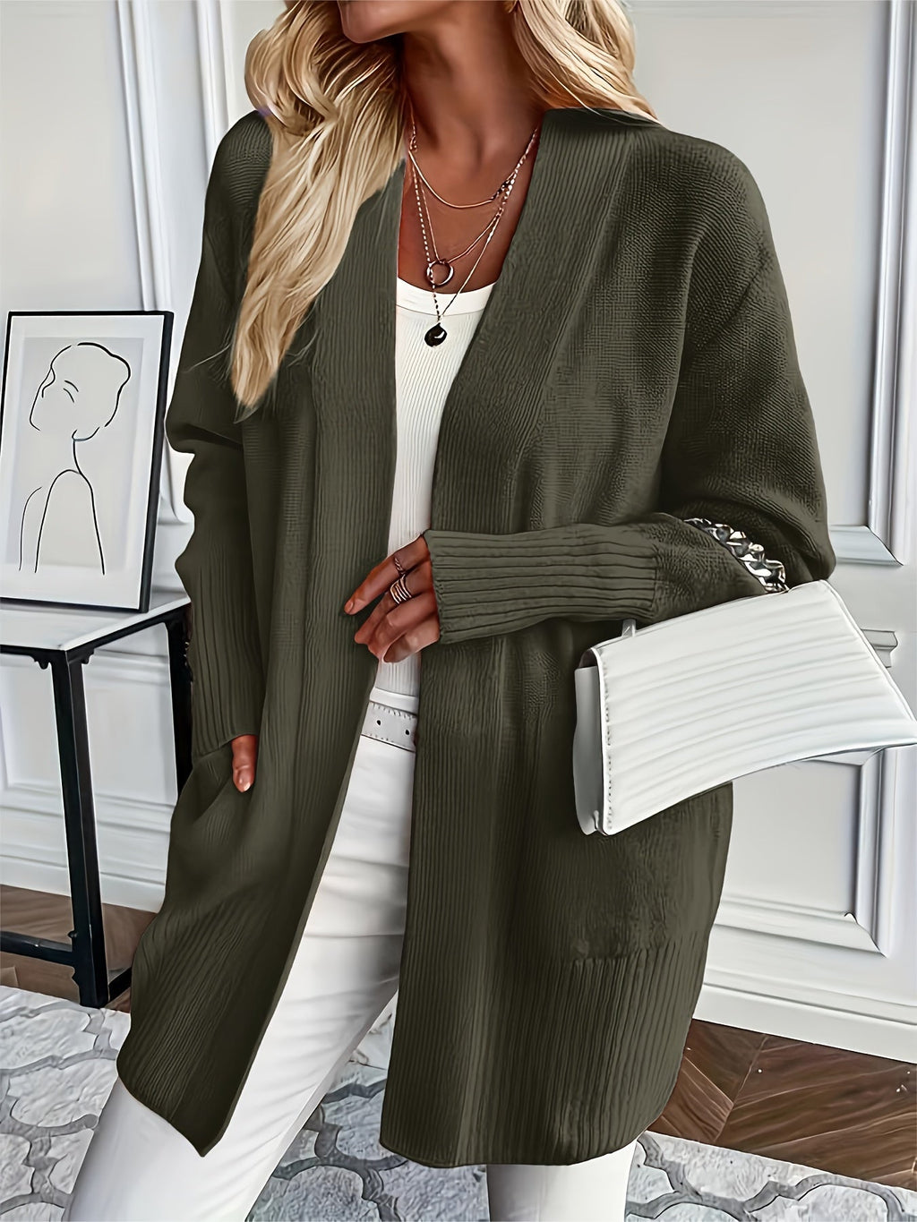 Charlotte | Gelaagde Open-Front Cardigan