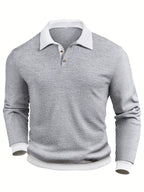 Donovan | Textured Longsleeve Polo Shirt