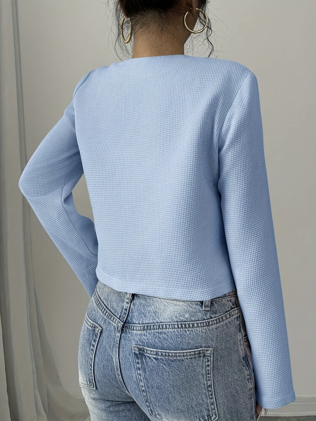 Seraphina | Cropped Jacket met Strikdetail