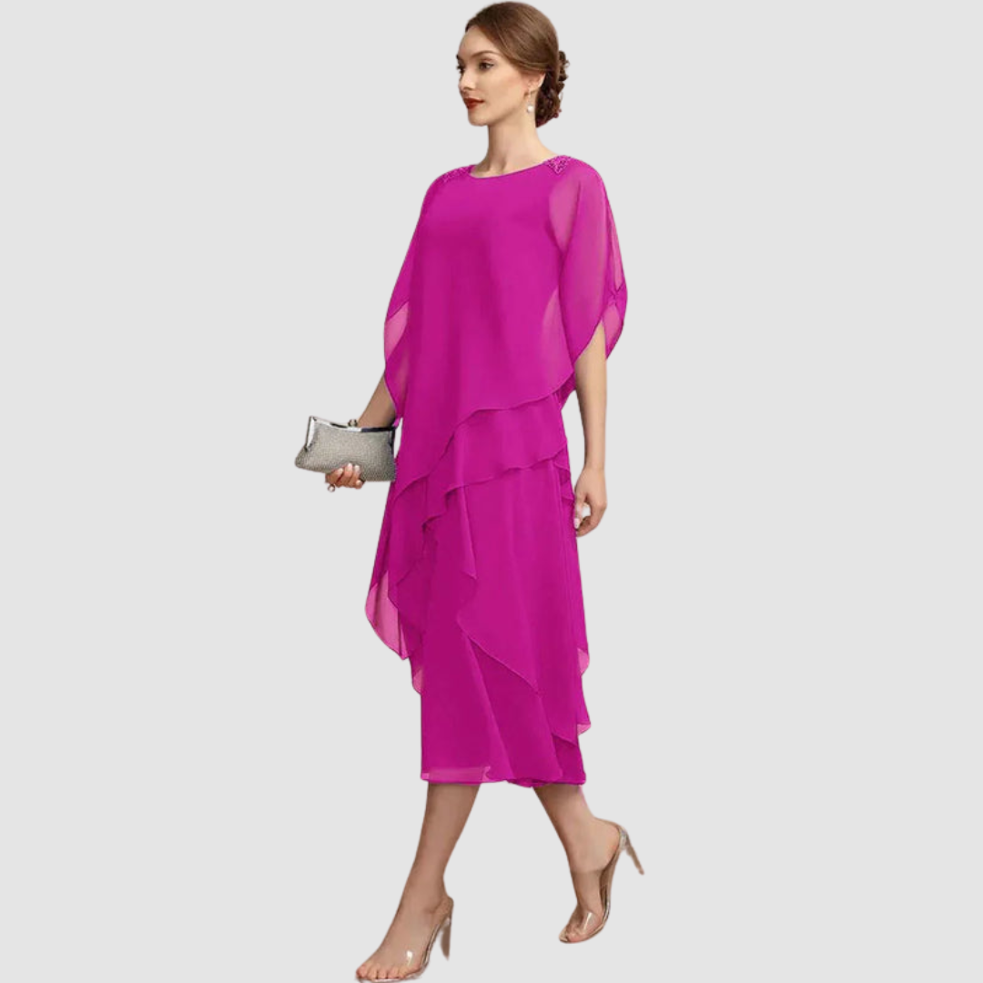 Cierra™ Elegante Chiffon Jurk