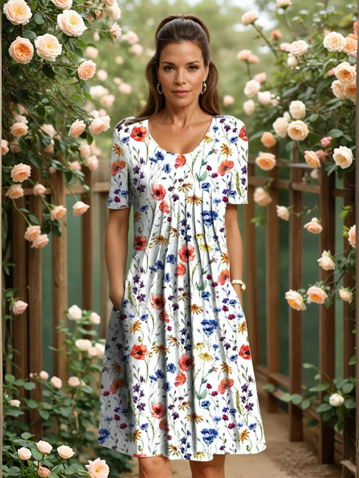 GEORGINA | ELEGANTE JURK MET BUIKBEDDEKKING