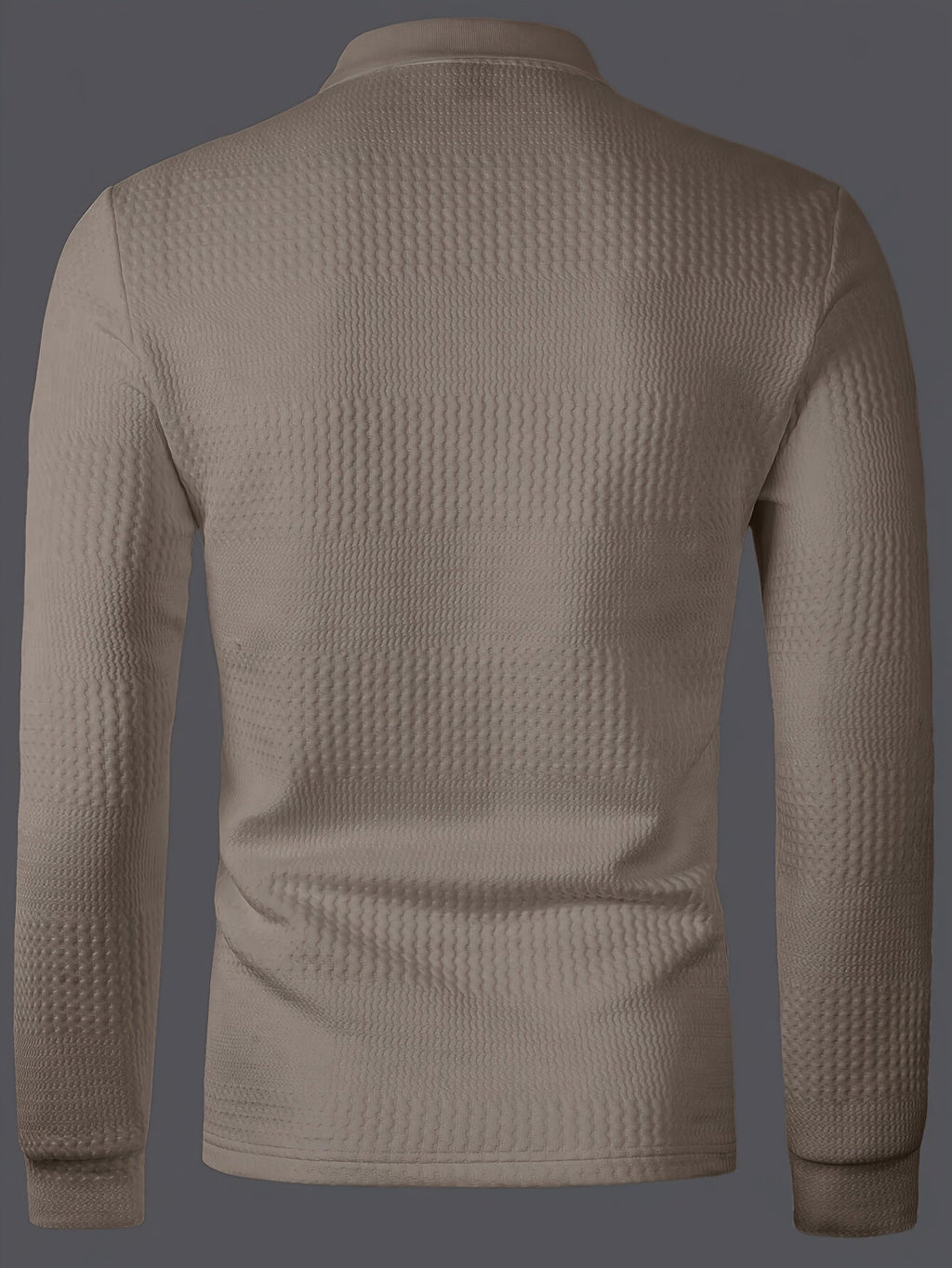 Maxwell | Textured Long Sleeve Polo Shirt