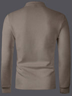 Maxwell | Textured Long Sleeve Polo Shirt