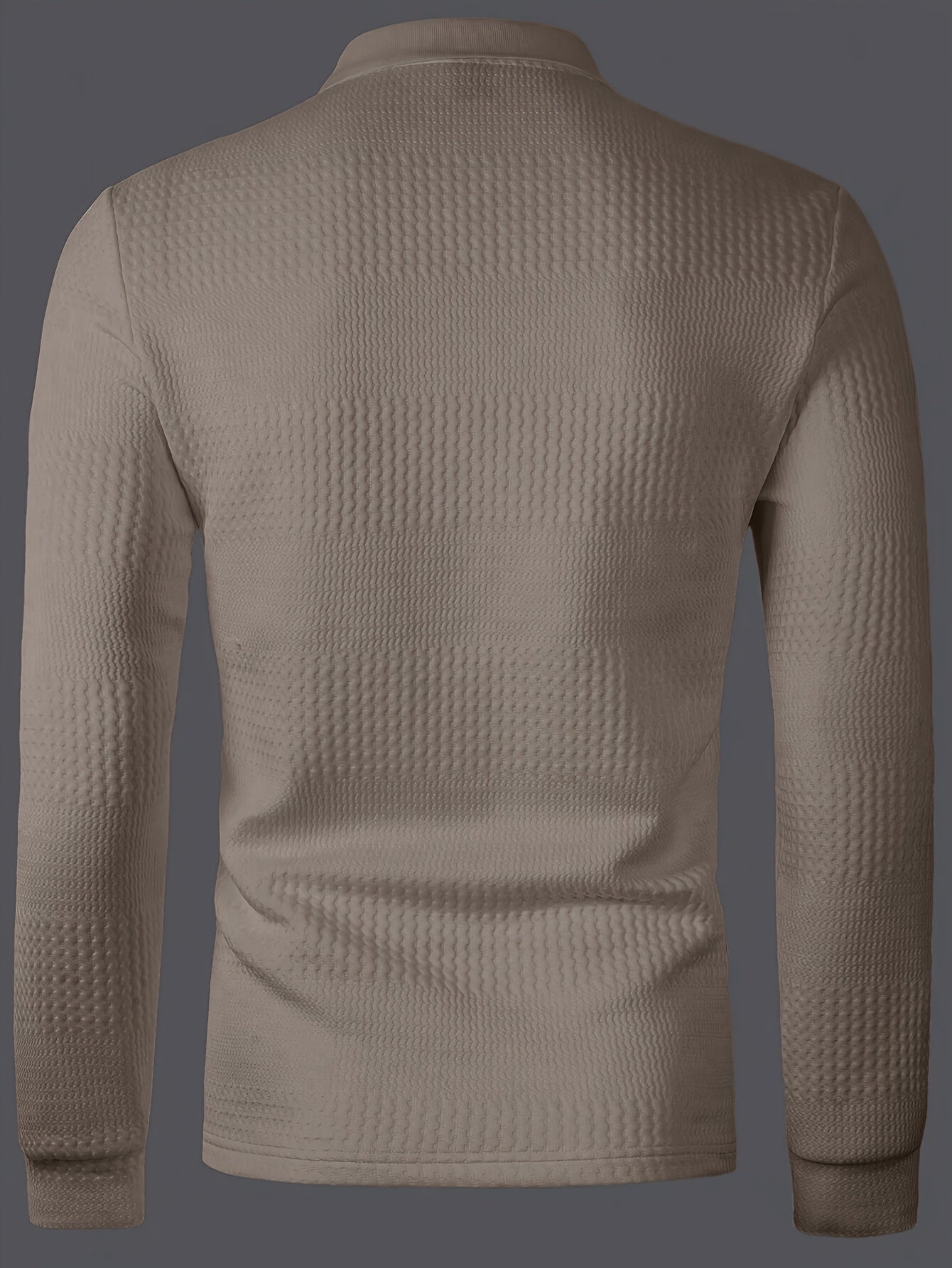 Maxwell | Textured Long Sleeve Polo Shirt