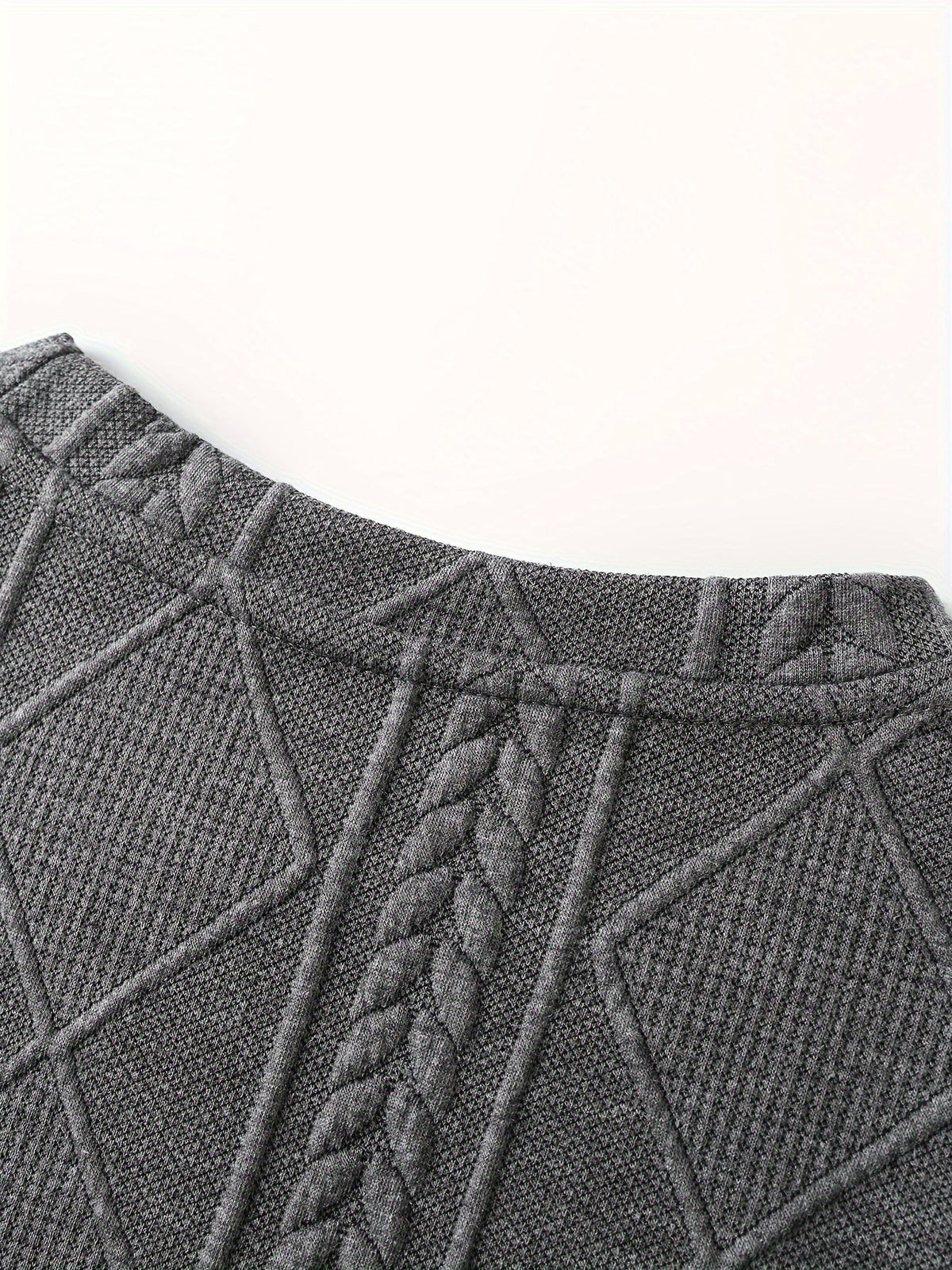 Bryce | Getextureerde Ronde Hals Lange Mouwen Top