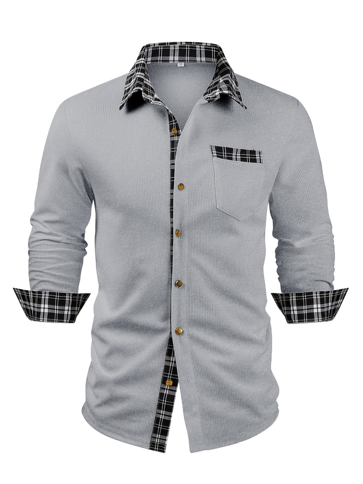 Spencer | Textured Contrast-Trim Shirt