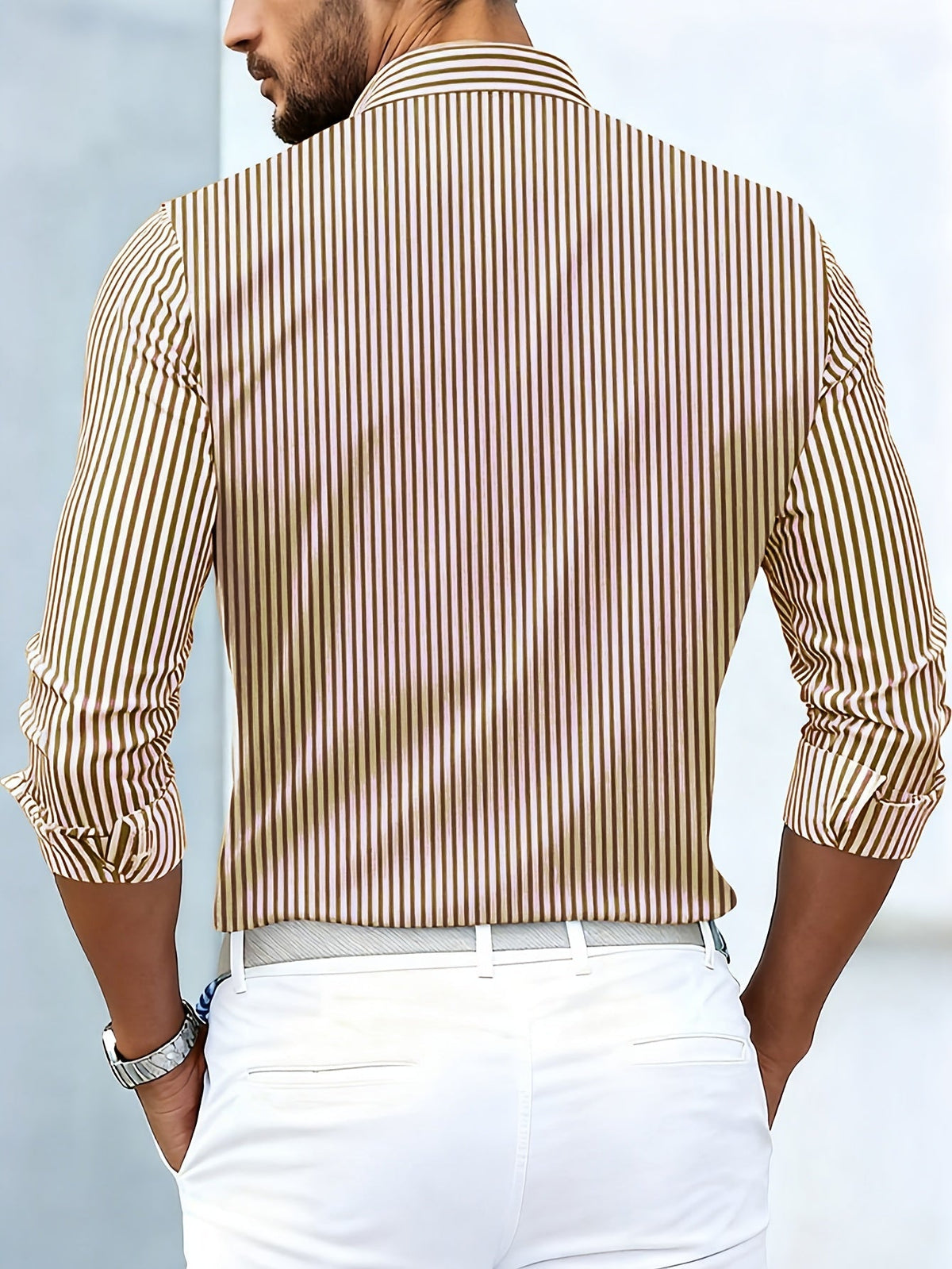 Weston | Verfijnde Gestreepte Lange Mouwen Shirt