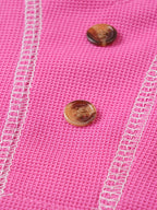 Maxwell | Getextureerde Knop-Hals T-shirt