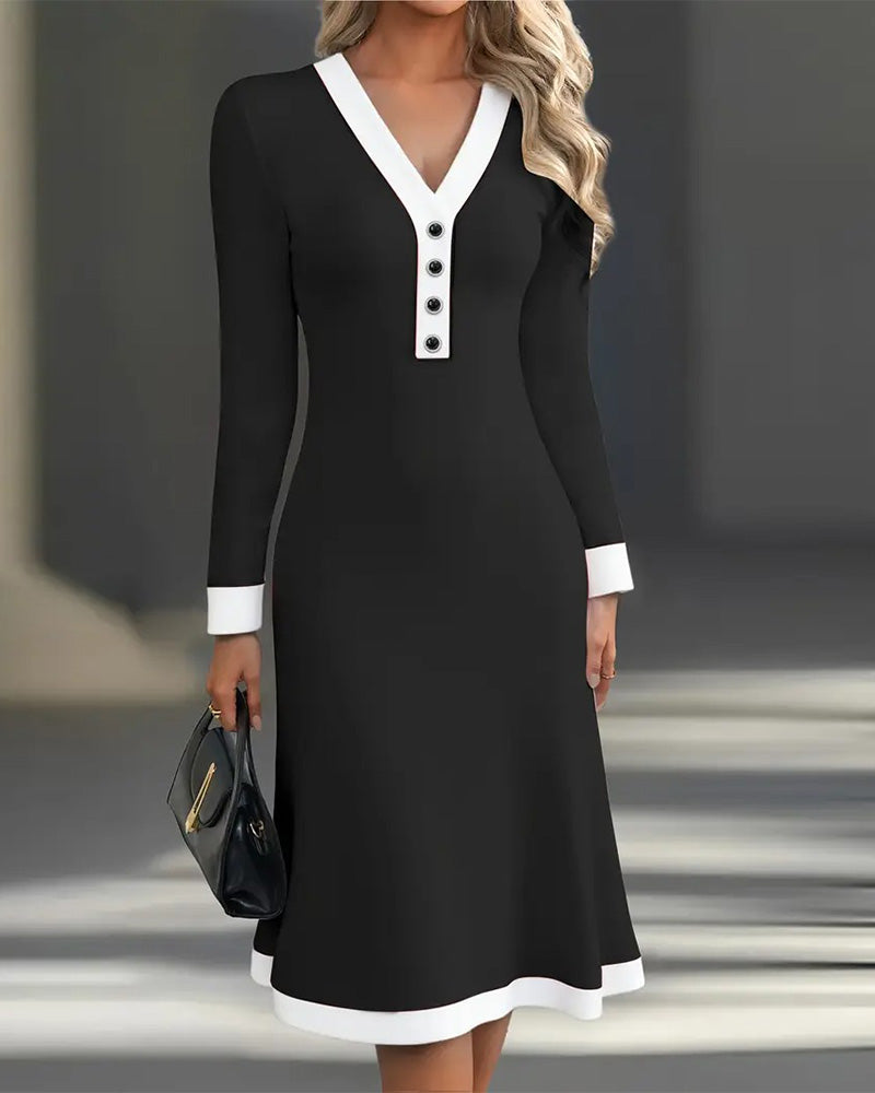 Kaylin™ Stijlvolle Lange Mouwen Jurk