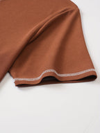 Maxwell | Getextureerde Knop-Hals T-shirt