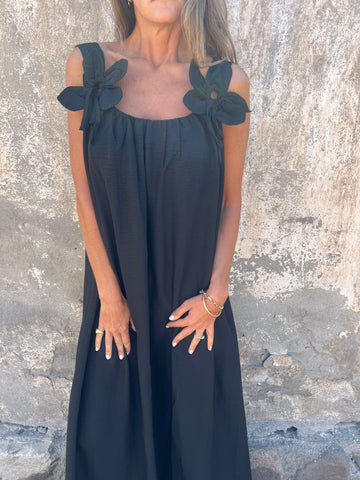 SYBIL | BOW STRAP U-NECK MAXI JURK