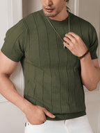 Landon | Geribbelde Korte Mouwen Top