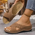 Marlene | Gevoerde Comfort Wedge Sandalen