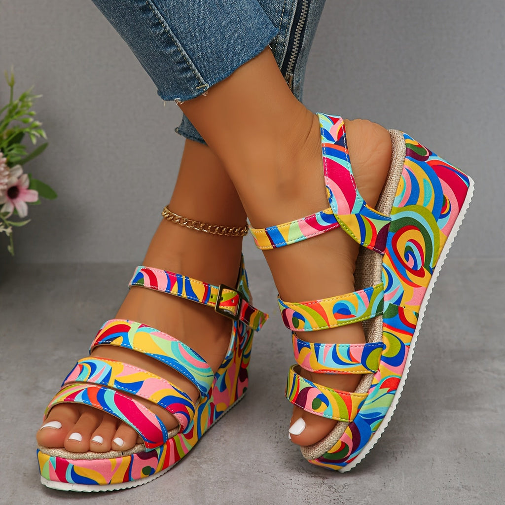 JULIA | PLATFORM ANKLE STRAP SANDALEN