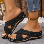 Marlene | Gevoerde Comfort Wedge Sandalen