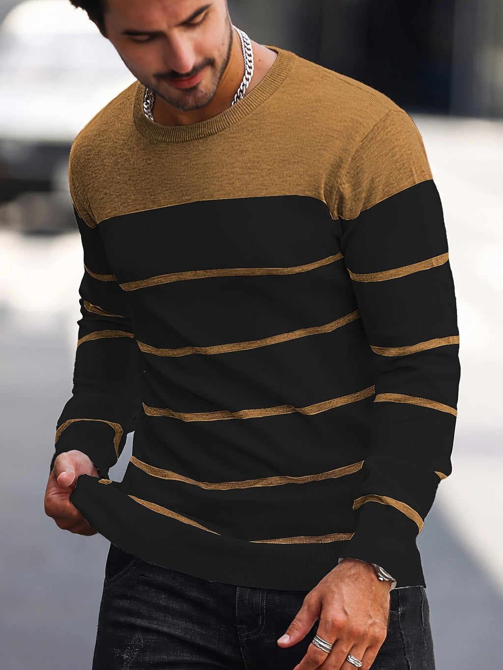 Bennington | Klassieke Gestreepte Crewneck Trui