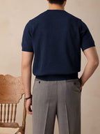 Emerson | Verfijnde Crew-Neck Korte Mouw Top