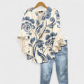 Lina | Elegante Bloemen Ruffle Blouse