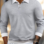 Donovan | Textured Longsleeve Polo Shirt