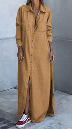 DINAH | LANGEMOUW LAPEL DENIM JURK