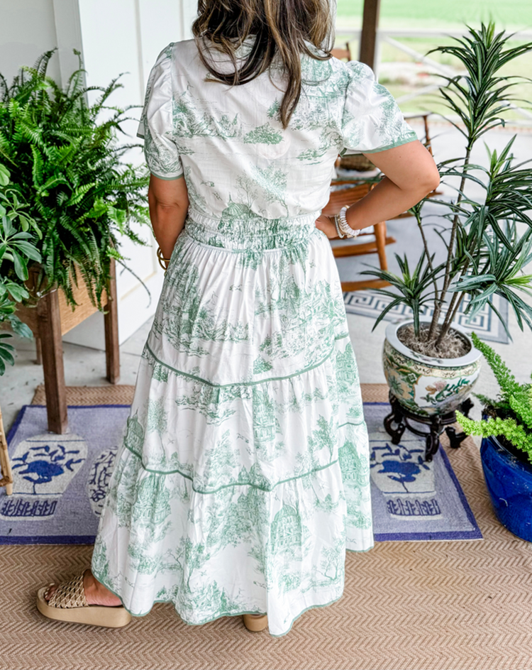 Esther™ Classic Toile Maxi Jurk