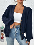 Winifred | Ontspannen Knopen-Voorkant Cardigan