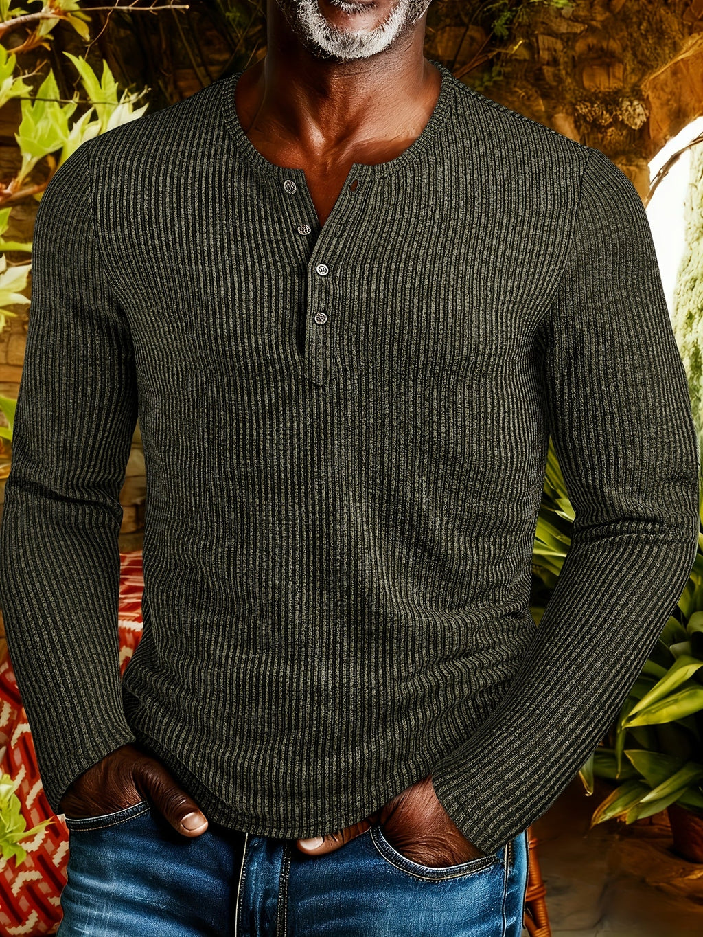 Callahan | Geribbelde Lange Mouwen Henley