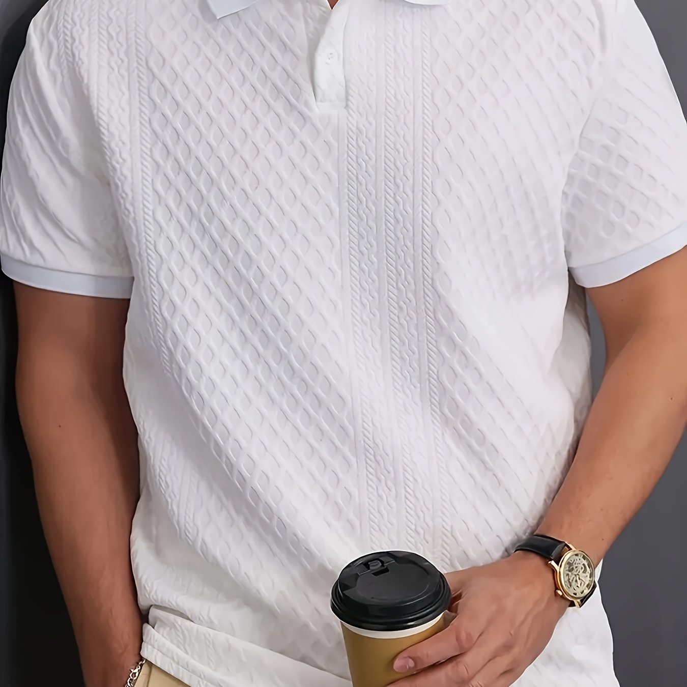 Sawyer | Textured Knit Polo Shirt