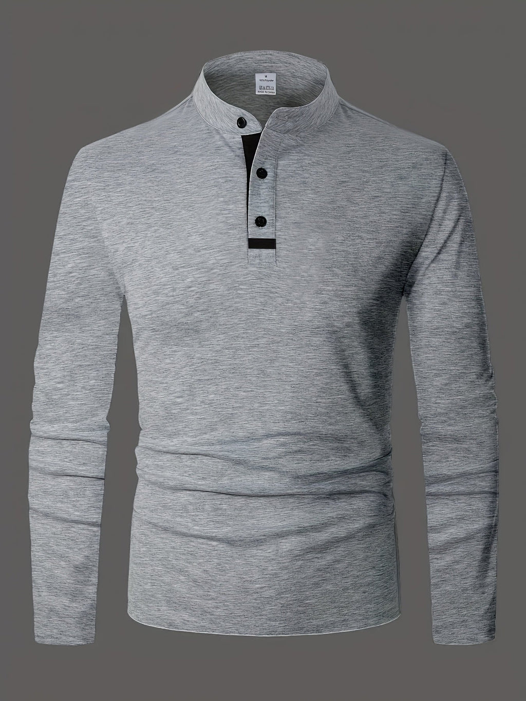 Gareth | Verfijnde Lange Mouwen Henley Shirt