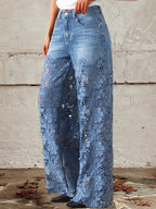 OCTAVIA | KANTPANELEN WIDE-LEG DENIM JEANS