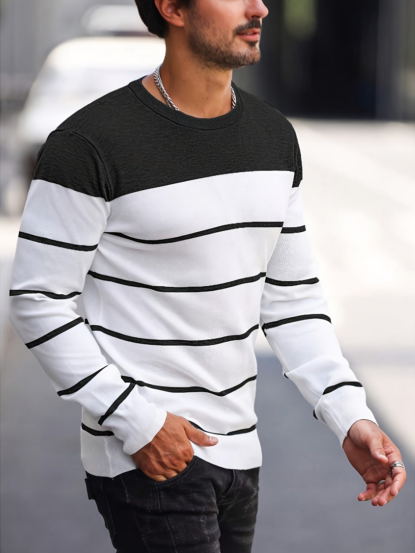 Bennington | Klassieke Gestreepte Crewneck Trui