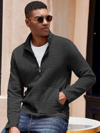 Nash | Textured Stand-Collar Zip-Up Jacket